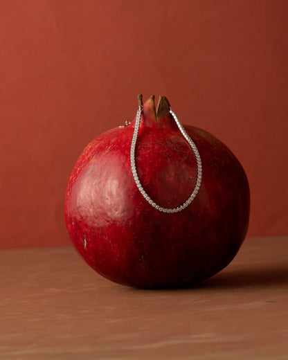 925 Ayar Gümüş Zirkon Taşlı Su Yolu Tennis Bileklik