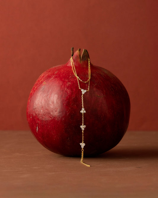 925 Ayar Gümüş Çiçek Modeli Zirkon Şahmeran