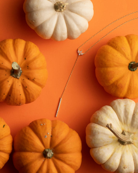 925 Ayar Gümüş Zirkon Çiçek Detaylı Y Kolye – Minimal Zarif Lariat Kolye