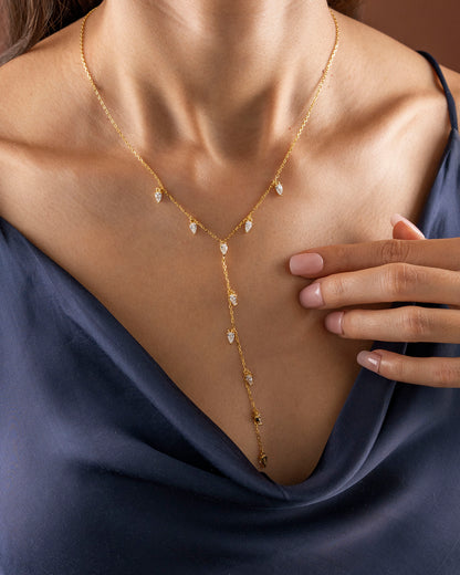 925 Ayar Gümüş Y Lariat Kolye