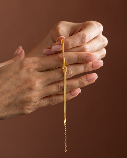 925 Ayar Gümüş Love Knot Bileklik - Aşk Düğüm Bileklik